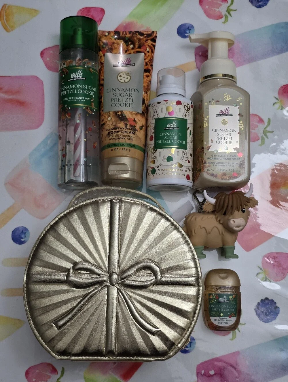 Bath & Body Works Cinnamon Sugar Pretzel Cookie Gift Set 7 Piece New RARE